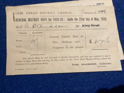 1928 leek urban district - leek,