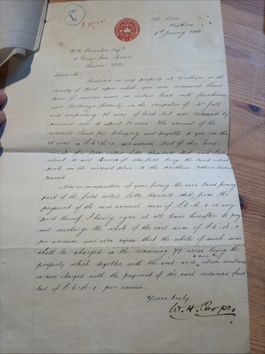 1903 letter plan william - plan, re: